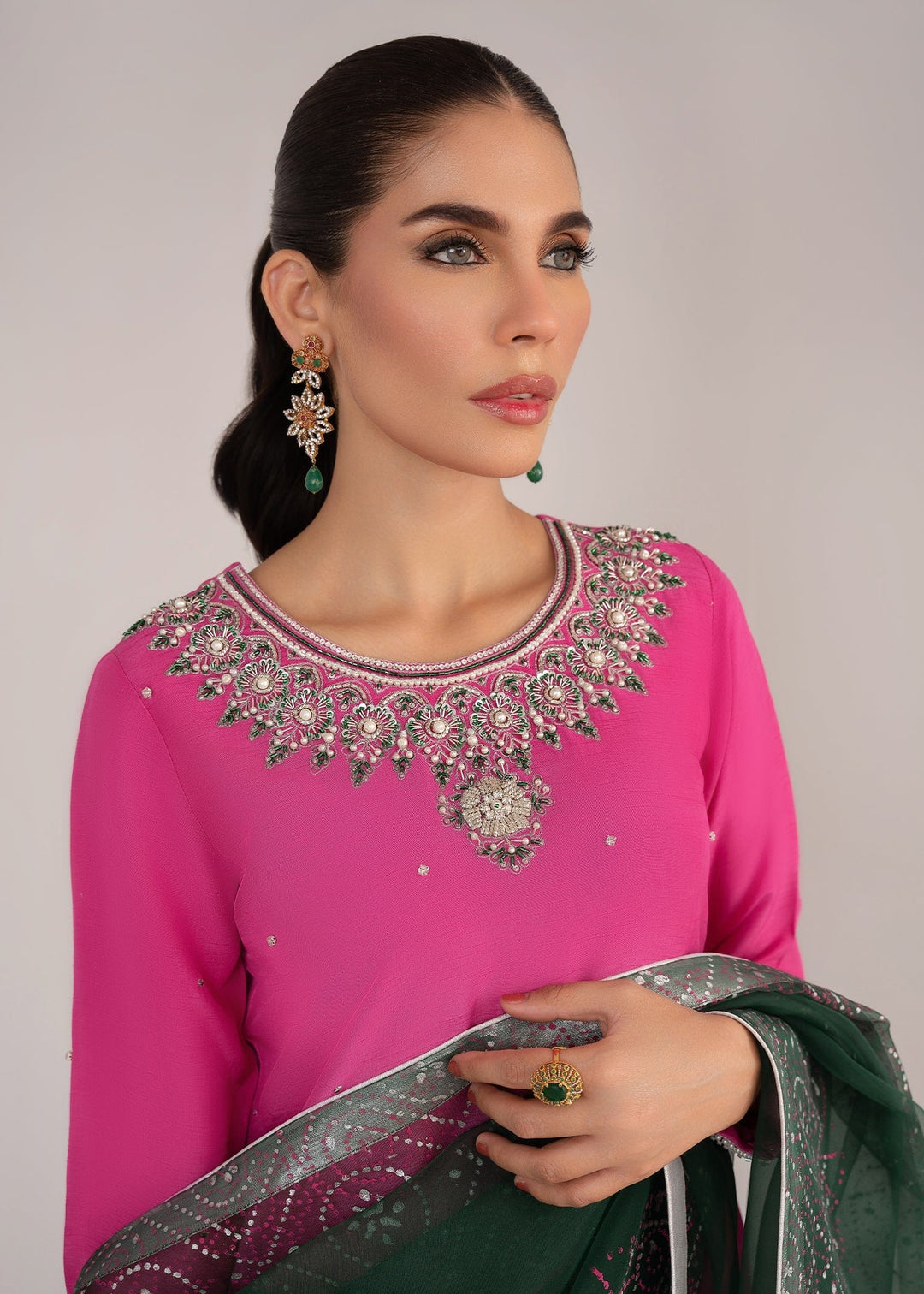 Allure by Ih - MARBLE - Silk - Barbie Pink - 3 Piece - Studio by TCS