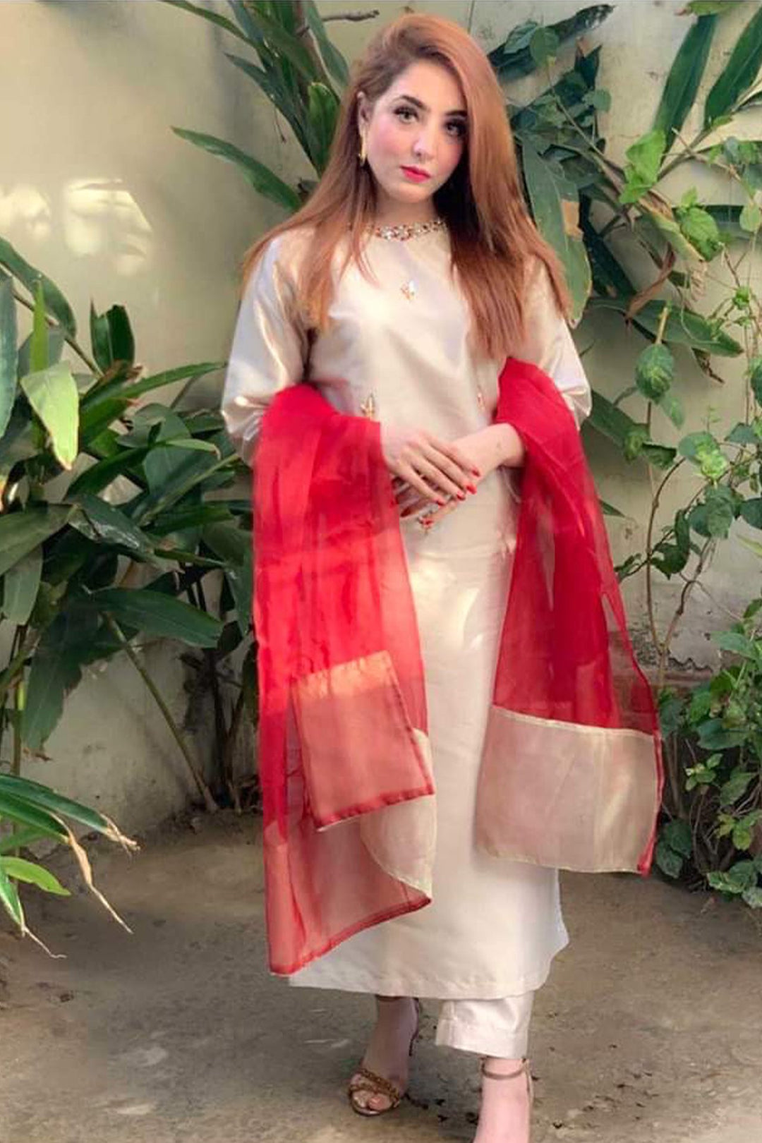 Allure by Ih - Allison Raw Silk Suit For Women - 3 Piece