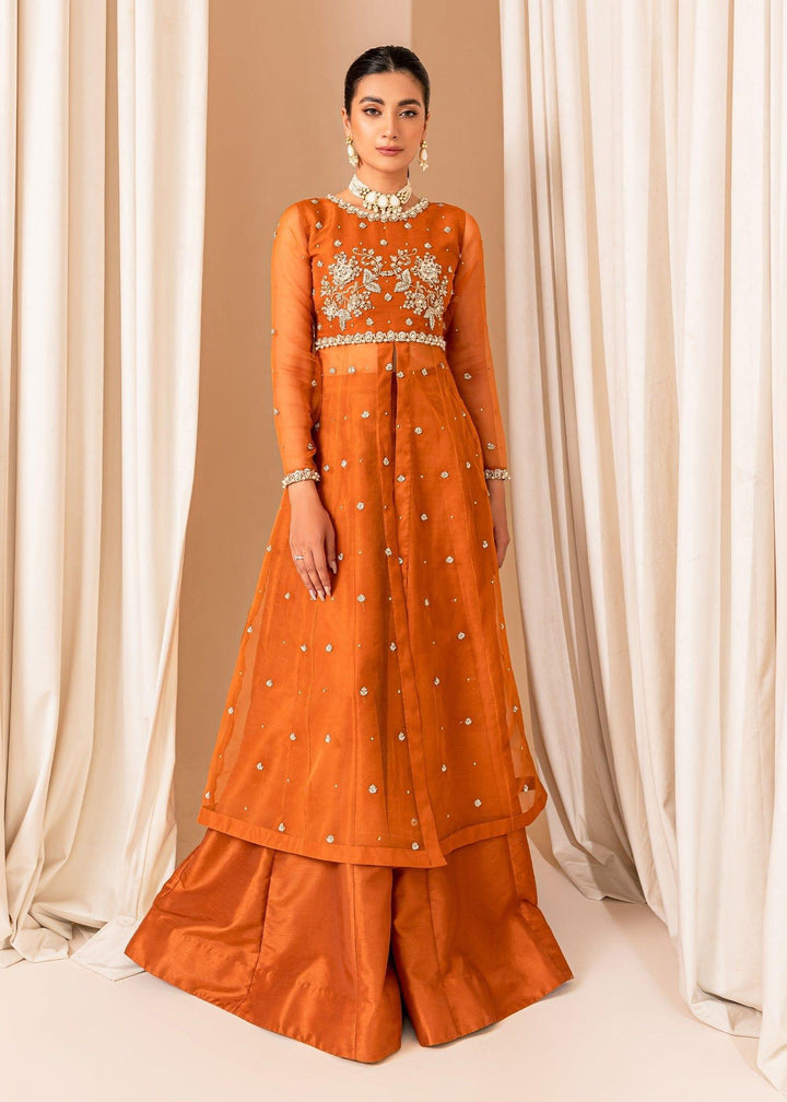 Allure by Ih - COCO Organza Suit For Women - Burnt Orange - 3 Piece