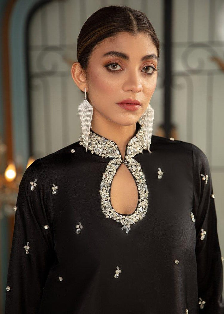 Allure by Ih - GRACE Katan Silk Suit For Women - Black - 3 Piece