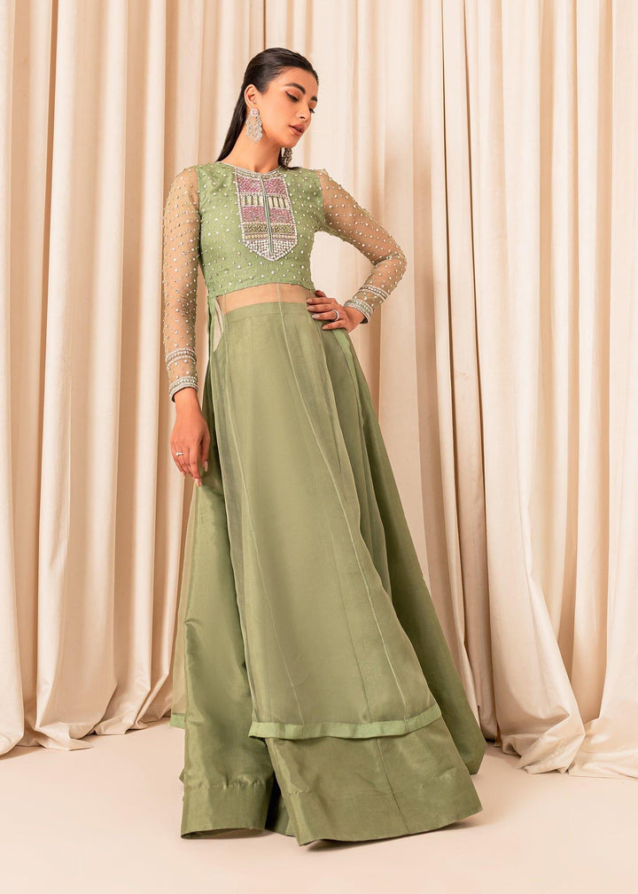 Allure by Ih - MOLLY Organza Suit For Women - Matcha Green - 3 Piece