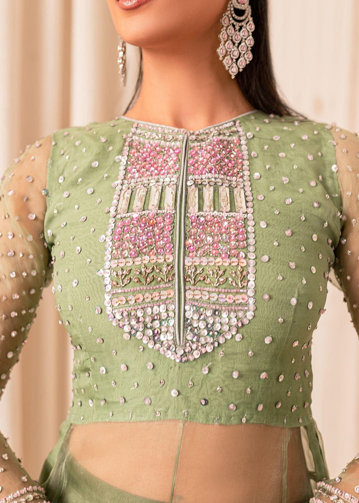 Allure by Ih - MOLLY Organza Suit For Women - Matcha Green - 3 Piece