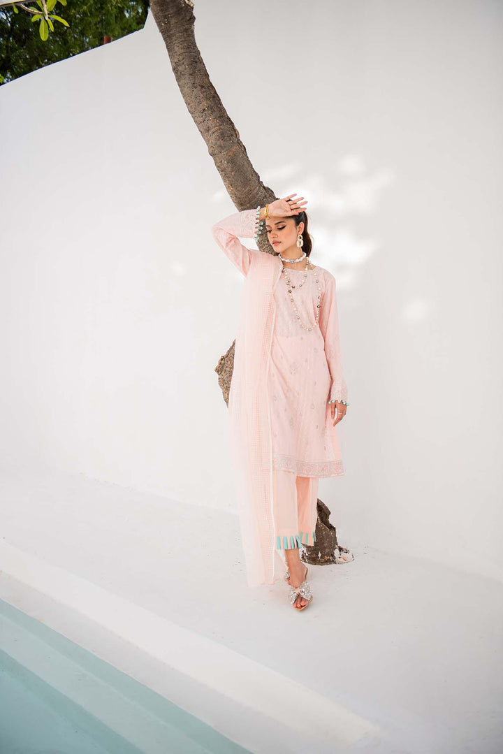 Nuriyaa - Dahlia - chikankari - Pink - 3 Piece - Studio by TCS