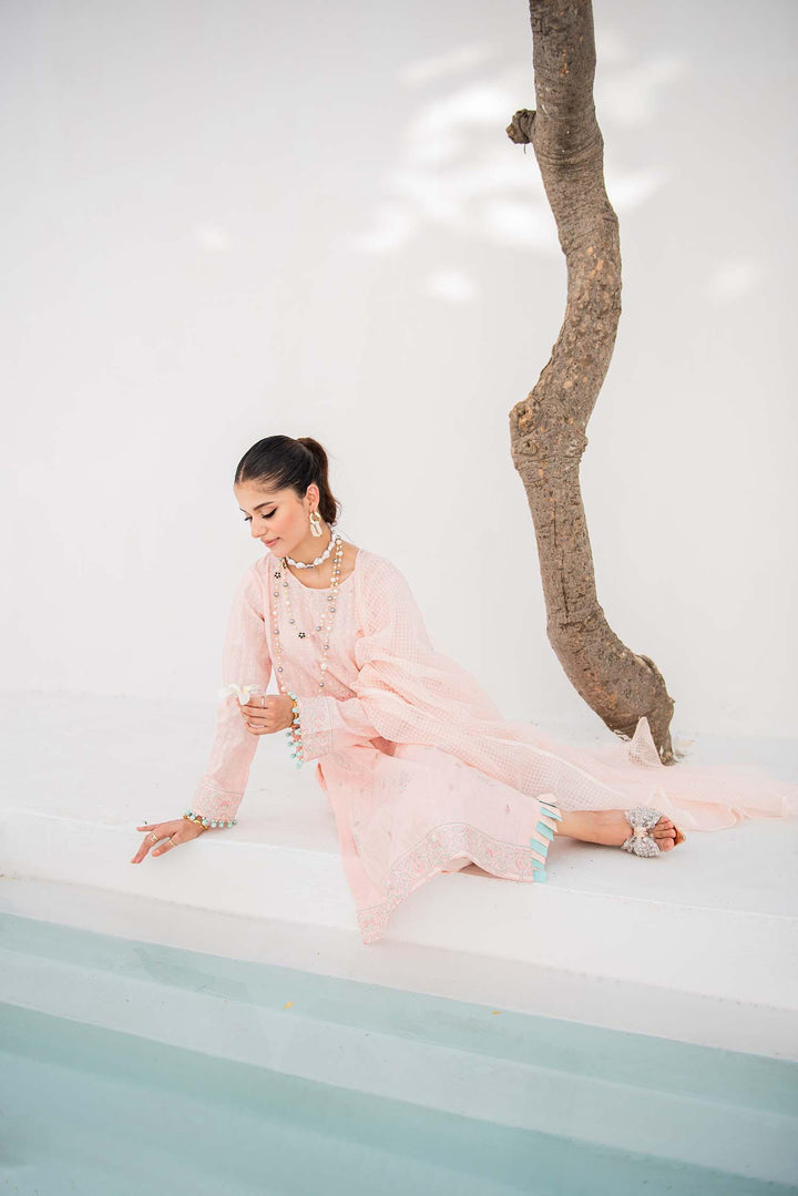 Nuriyaa - Dahlia - chikankari - Pink - 3 Piece - Studio by TCS