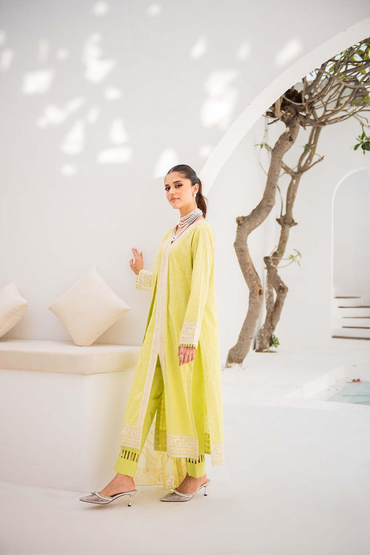 Nuriyaa - Chameli - chikankari - Lime Green - 3 Piece - Studio by TCS