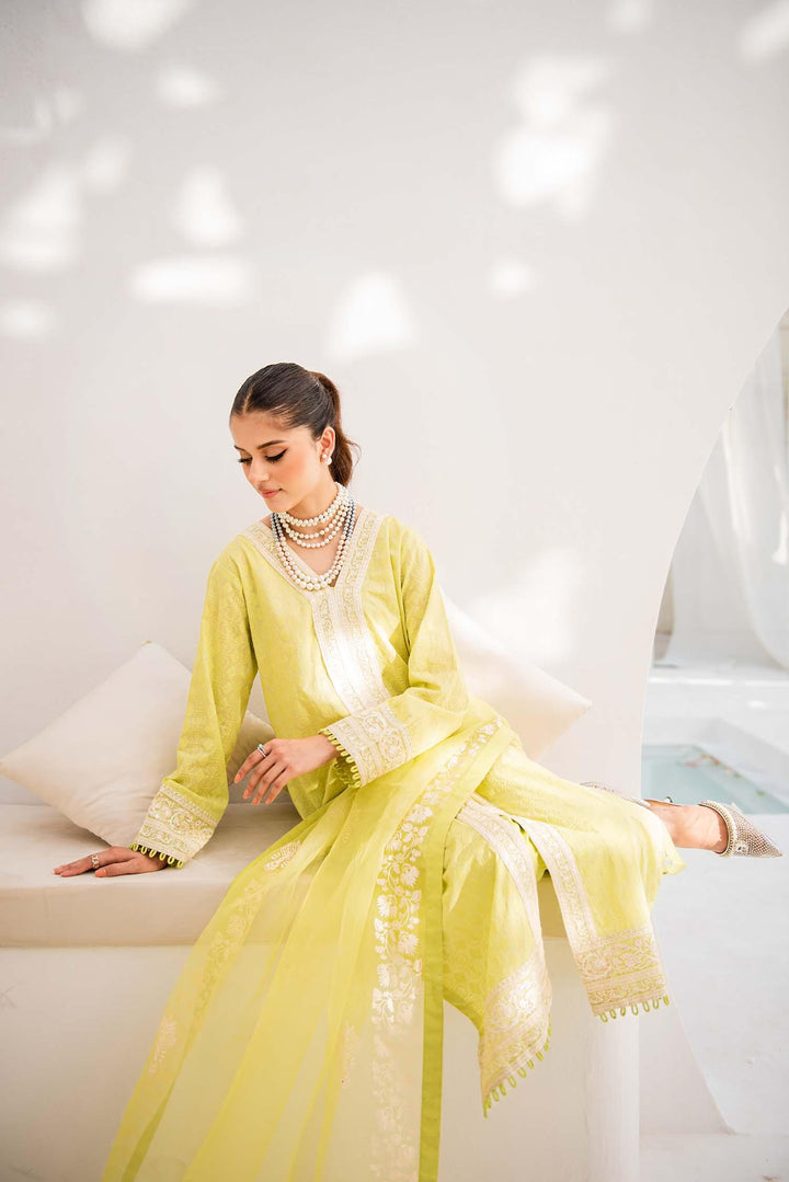 Nuriyaa - Chameli - chikankari - Lime Green - 3 Piece - Studio by TCS