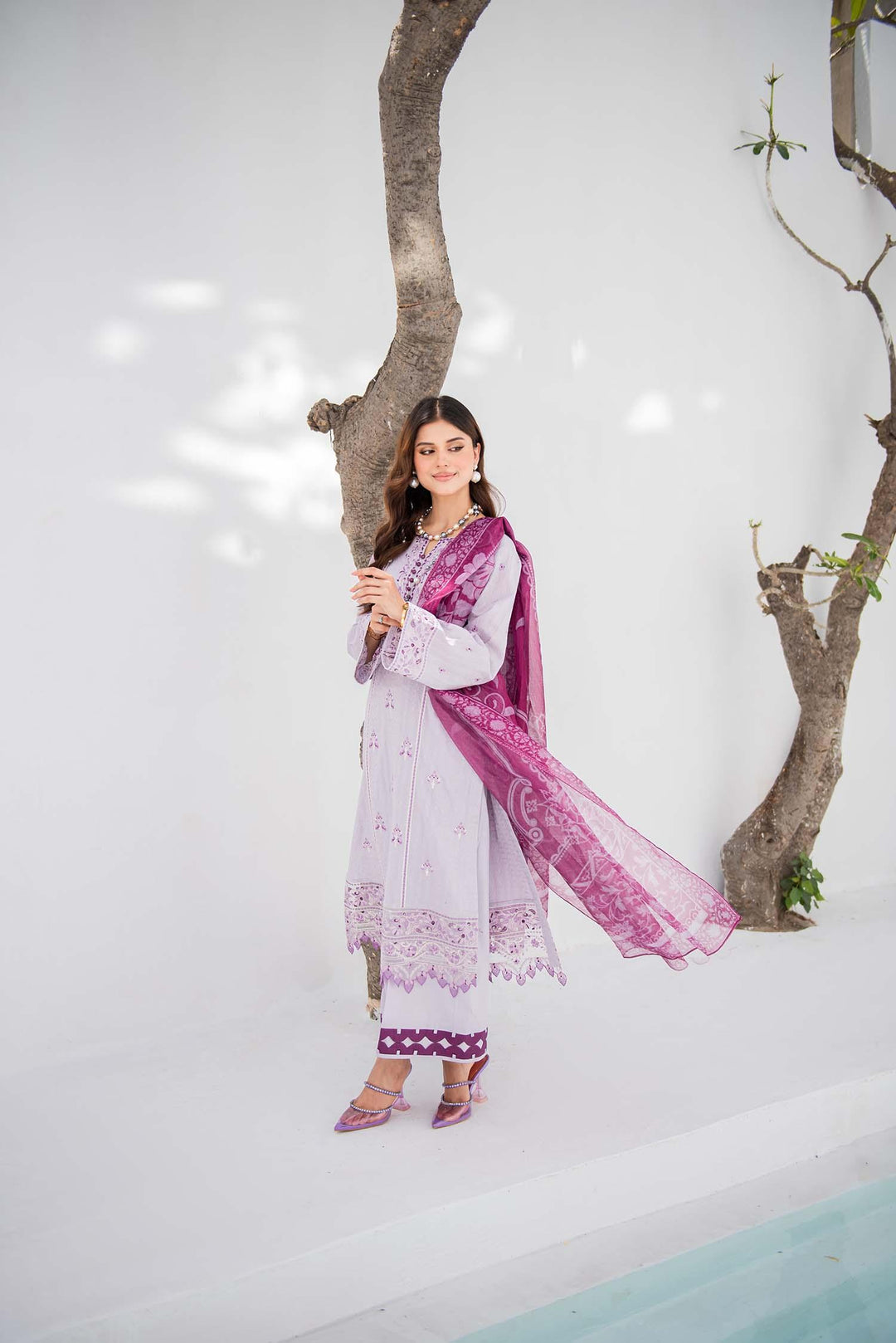 Nuriyaa - Yaas - chikankari - Ivory - 3 Piece - Studio by TCS