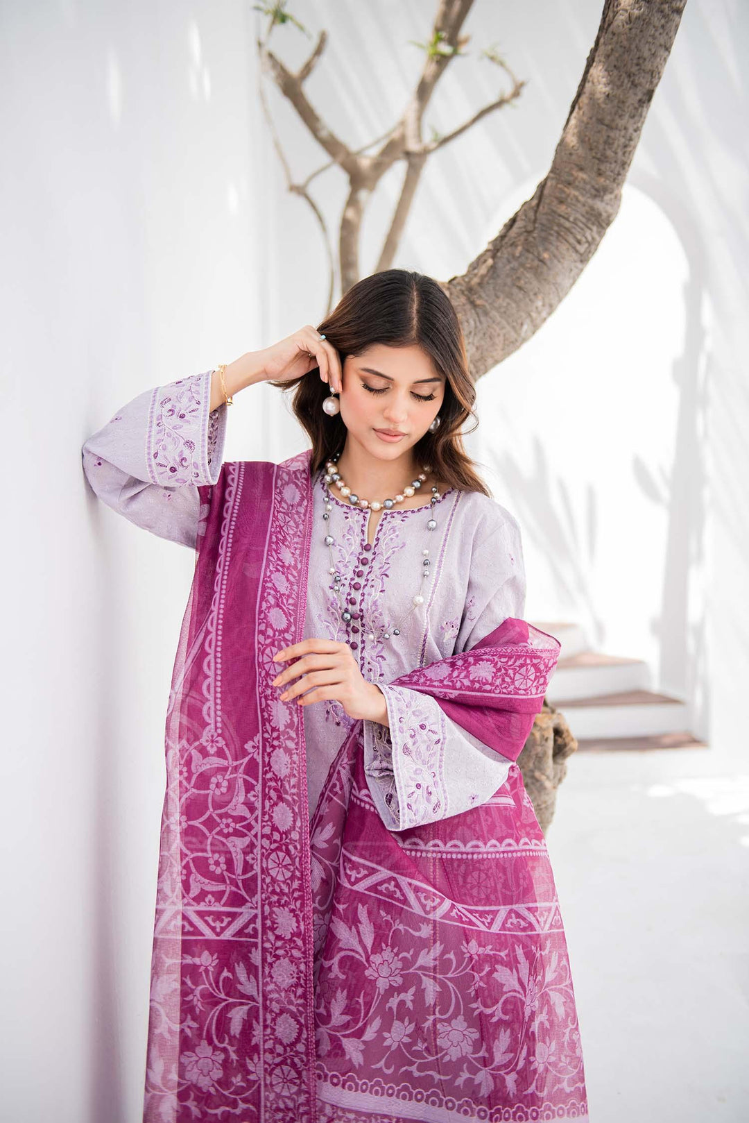 Nuriyaa - Yaas - chikankari - Ivory - 3 Piece - Studio by TCS