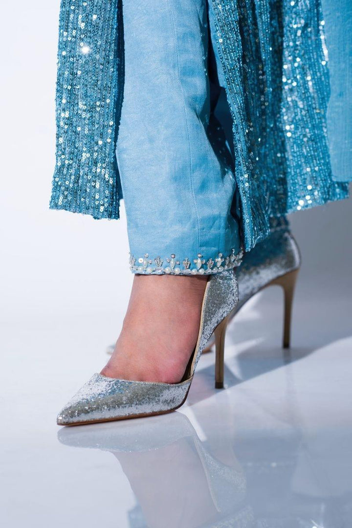 Insia Sohail - MYZA - Blue - Sequence - 3 Piece - Studio by TCS