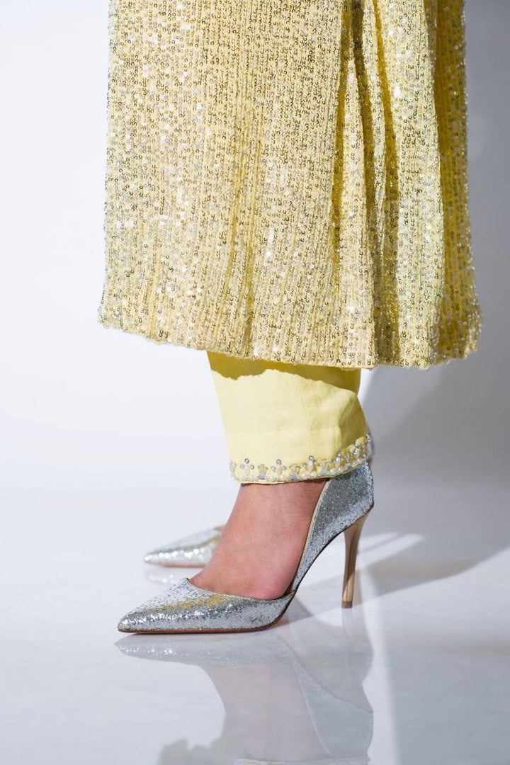 Insia Sohail - MYZA - Yellow - Sequence - 3 Piece - Studio by TCS