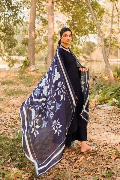 Natasha Kamal - Black Coord Set with Printed Silk Dupatta - 3 Pieces - Studio by TCS