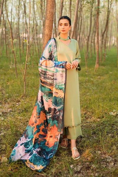 Natasha Kamal - Tea green Coord Set with Printed Dupatta - 3 Pieces - Studio by TCS