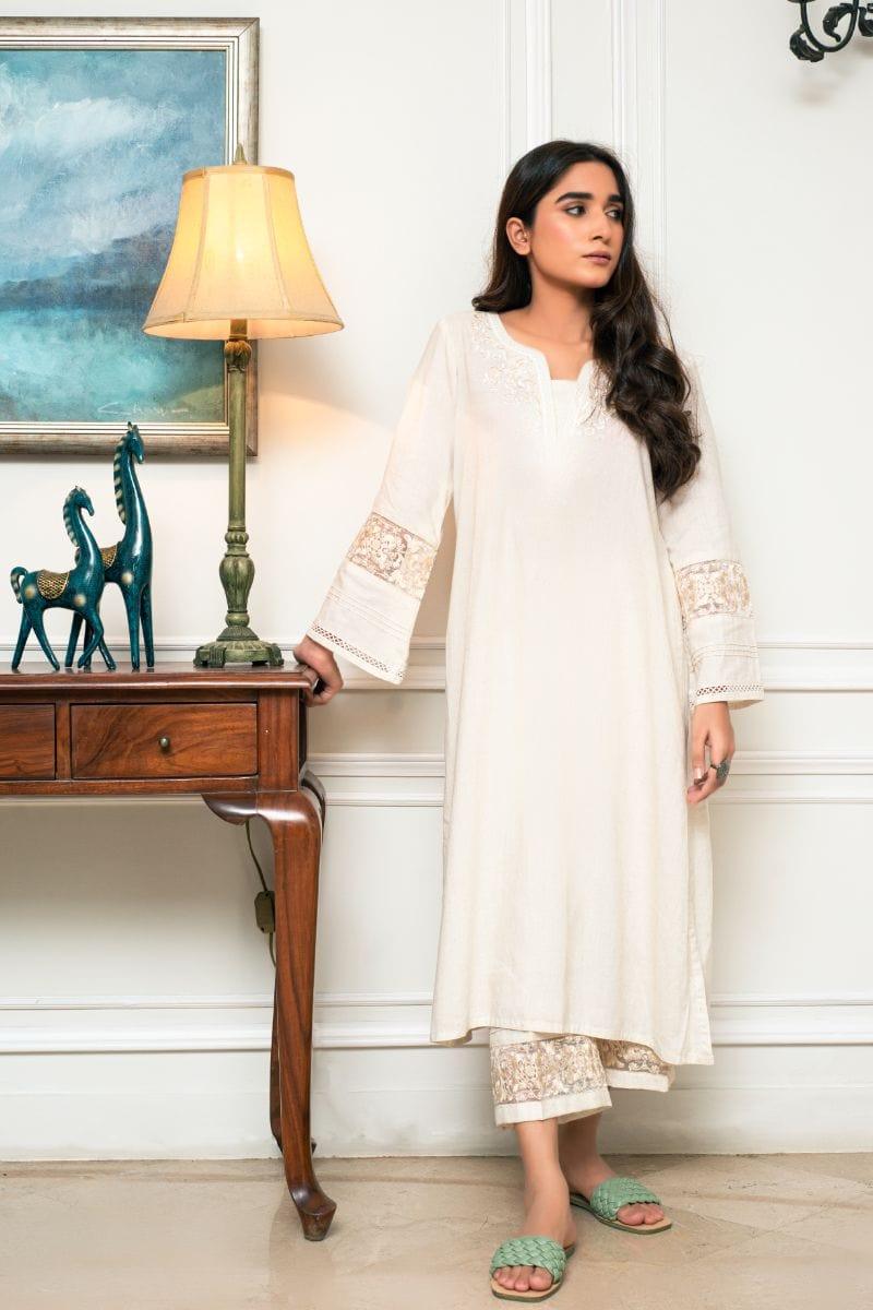 Yasmin Zaman - P-293 - Ivory - 2 Piece - Studio by TCS