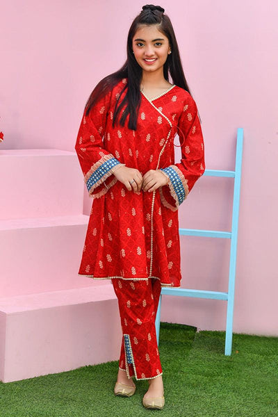 Modest -Red Printed Lawn 2 Piece - Studio by TCS