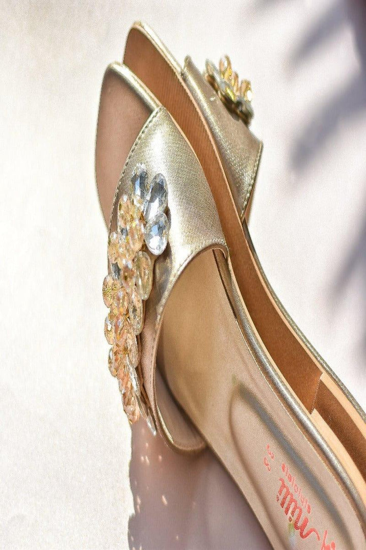 Milli Shoes - Formal Slides - Golden - 1546 - Studio by TCS