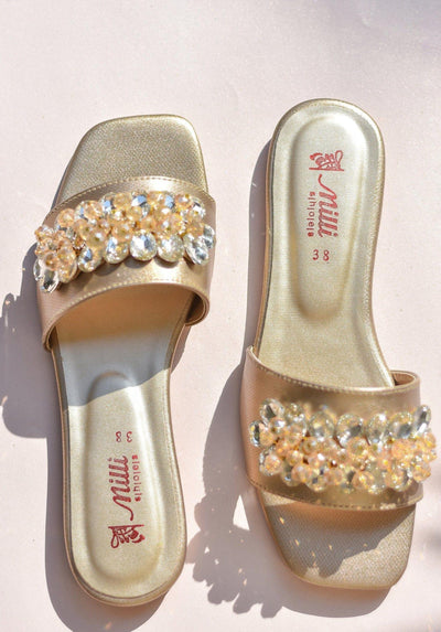 Milli Shoes - Formal Slides - Golden - 1546 - Studio by TCS