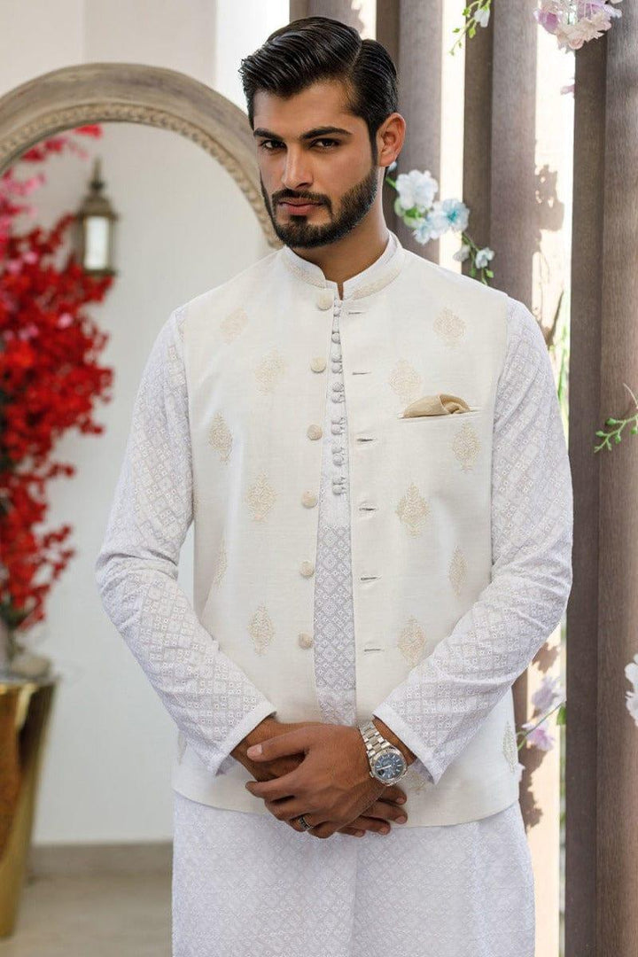 Deepak Perwani - Kurta Pajama & Waistcoat - JKT1355 & MOF1882 - 3 Piece