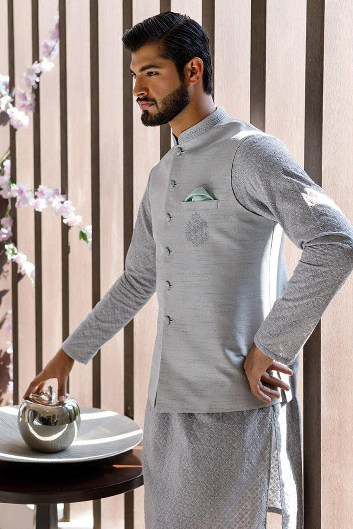 Deepak Perwani - Kurta Pajama & Waistcoat - JKT1359 & MOF1886 - 3 Piece