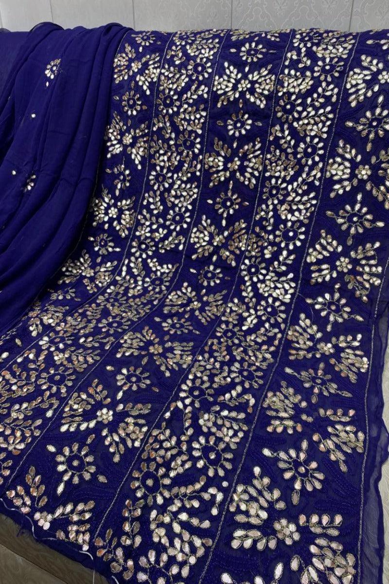 Designs By Amina - Chickenkari with Gota handwork - 2 Piece - 10
