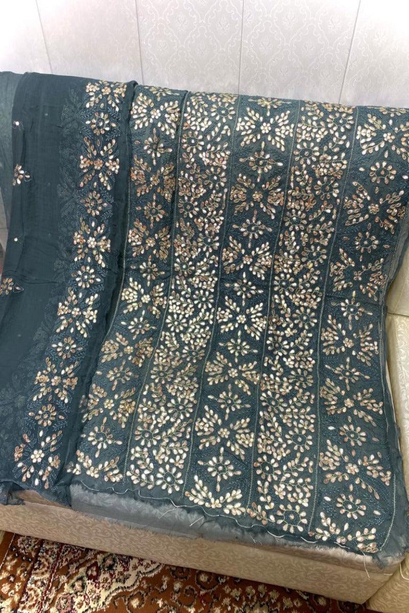 Designs By Amina - Chickenkari with Gota handwork - 2 Piece - 2