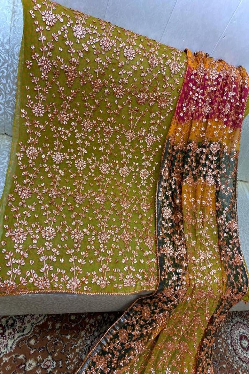 Designs By Amina - Chiffon Chunri Gota Jall 2 Piece - 2