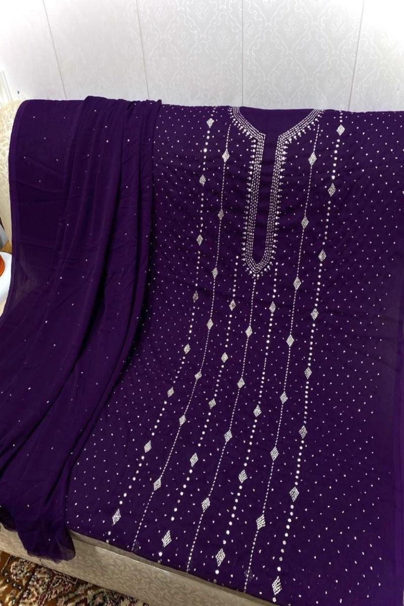 Designs By Amina - Chiffon Mukesh Handwork 2pc - 16