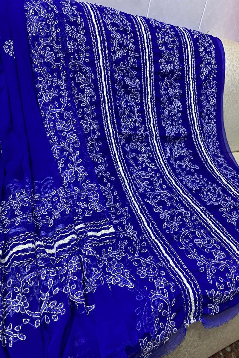 Designs By Amina - Chikankari Chiffon Tarkashi Work 2 Piece - 17