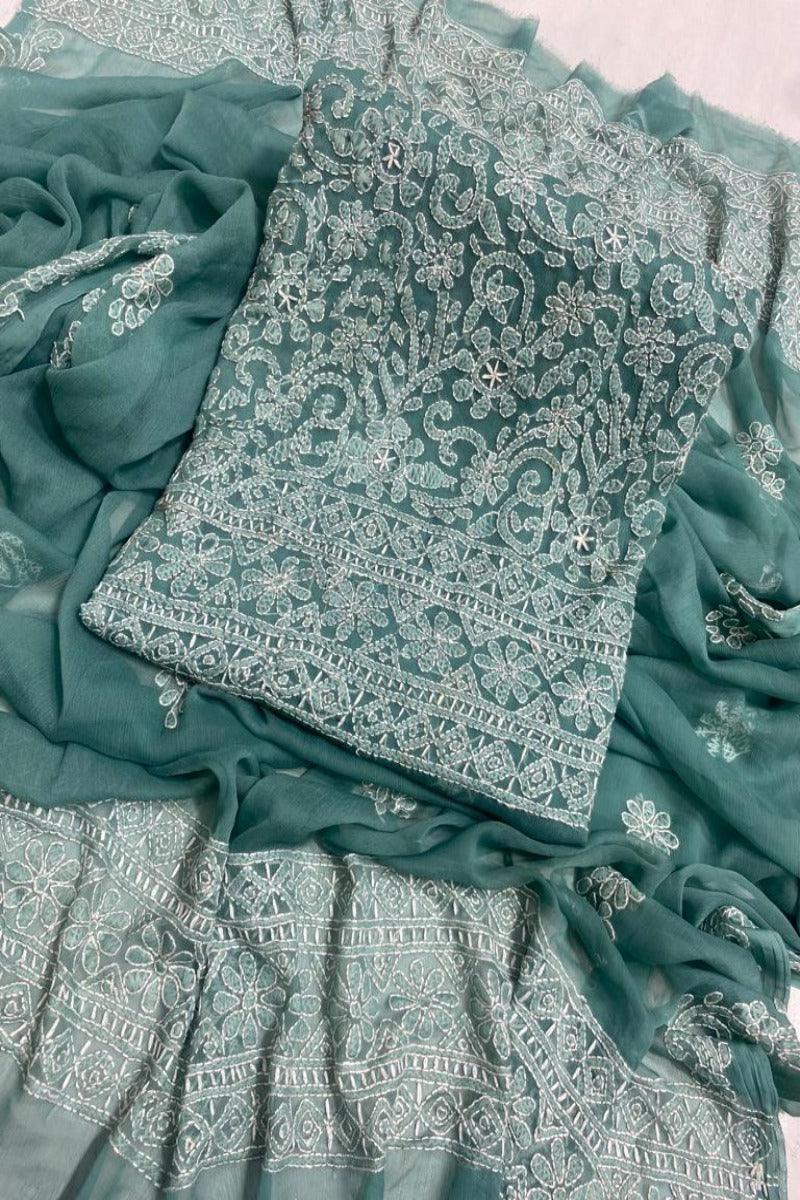 Designs By Amina -  Handmade Heavy Chikan Kari