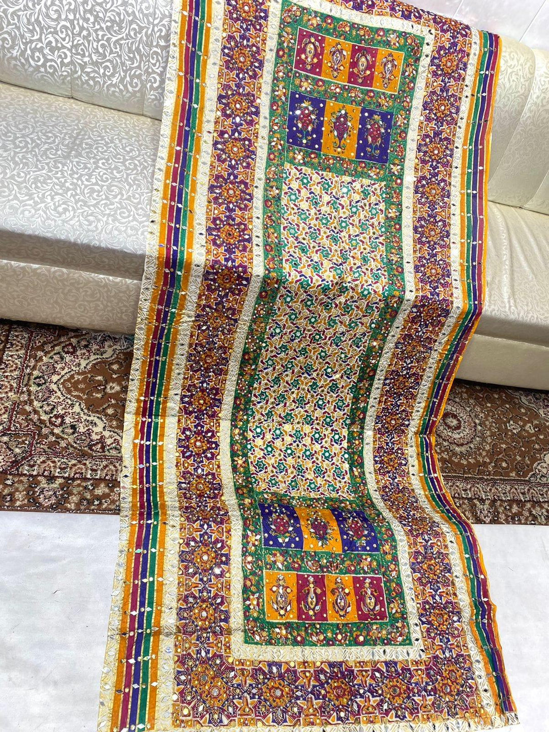 Designs By Amina - Heavy work Handmade Dupatta - 4