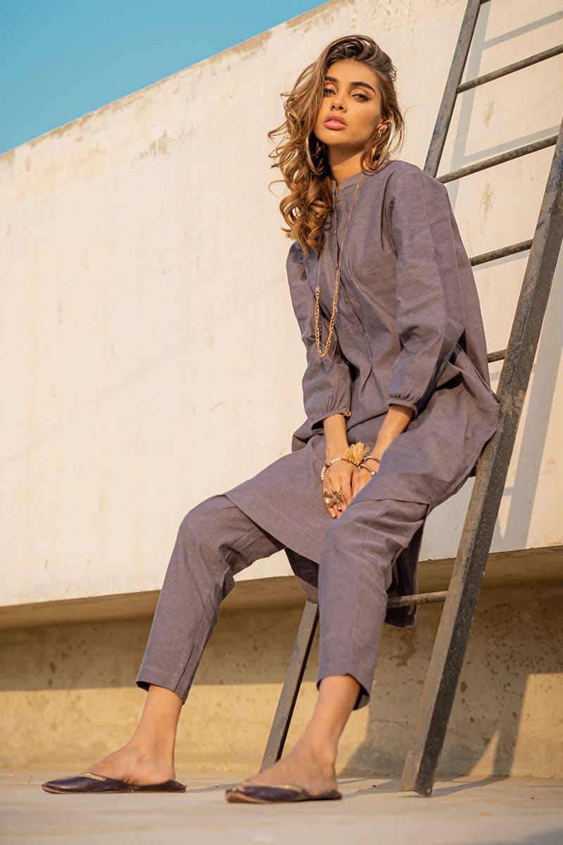 Ego - Charcoal Grey Oval - 2 PC