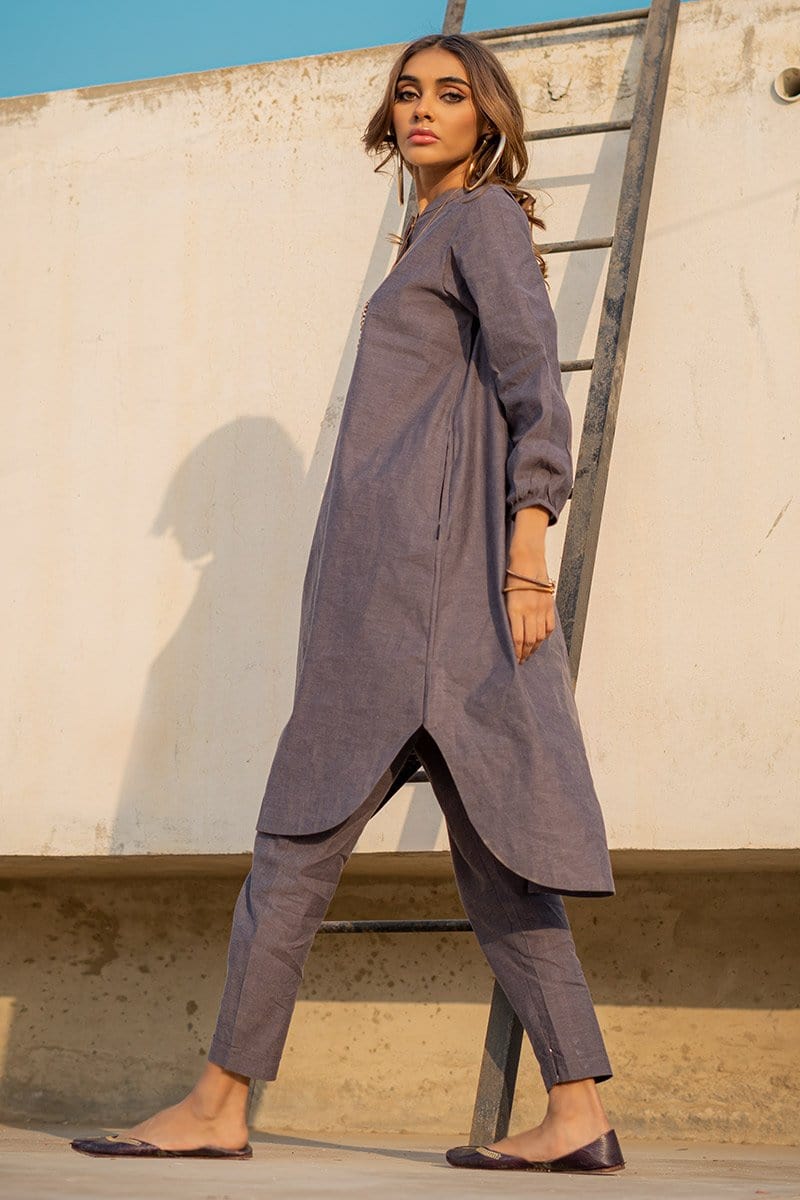 Ego - Charcoal Grey Oval - 2 PC