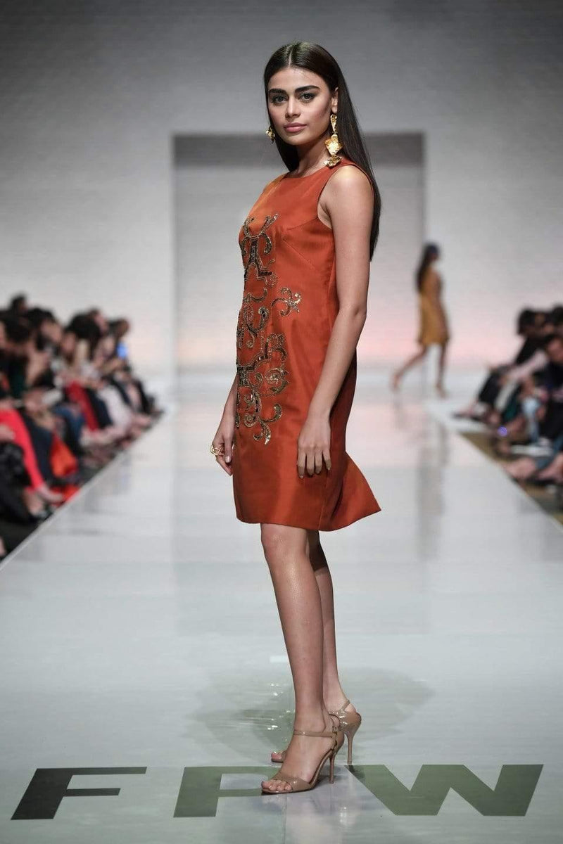 Yasmin Zaman Rust Tunic Pure Silk 1 Piece Studio by TCS