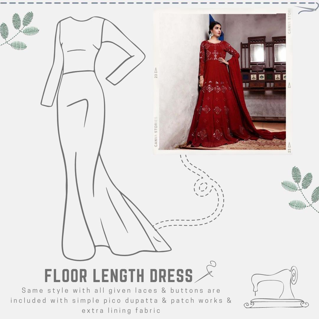 Floor Length Dress - Stitching Service