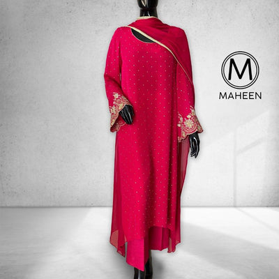 Maheen Khan - Dream - Cherry - Hand Embroidered - Studio by TCS
