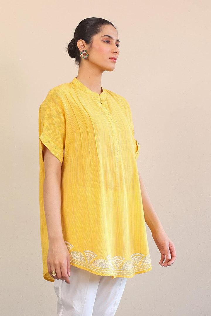 Generation - 1 Piece - Serenity Kurti - Yellow - Lawn