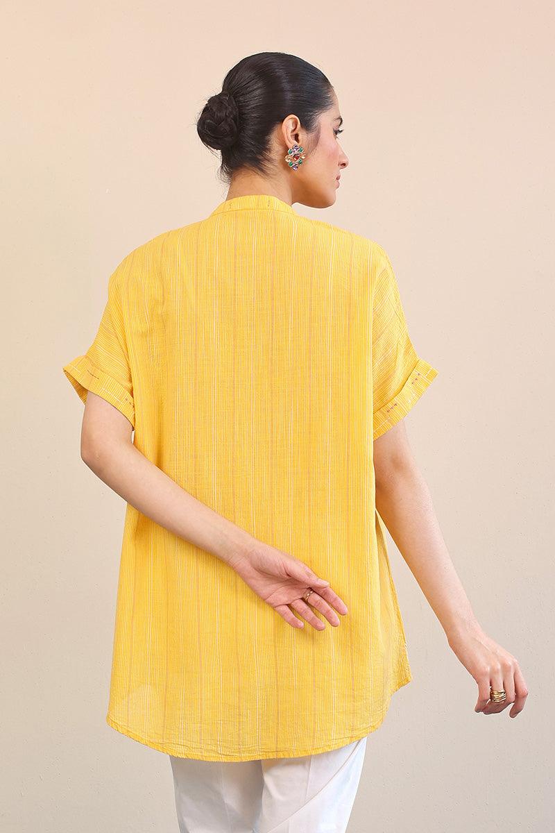 Generation - 1 Piece - Serenity Kurti - Yellow - Lawn