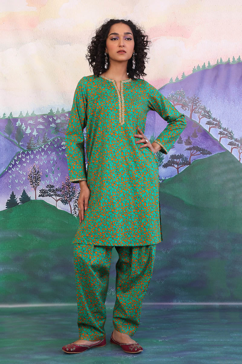 Generation - 2- Piece Gulab Sitaab - Mango Yellow - Lawn