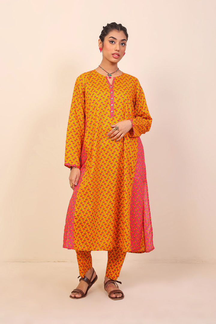 Generation - 2-Piece Kapaas Set - Mango Yellow - Lawn