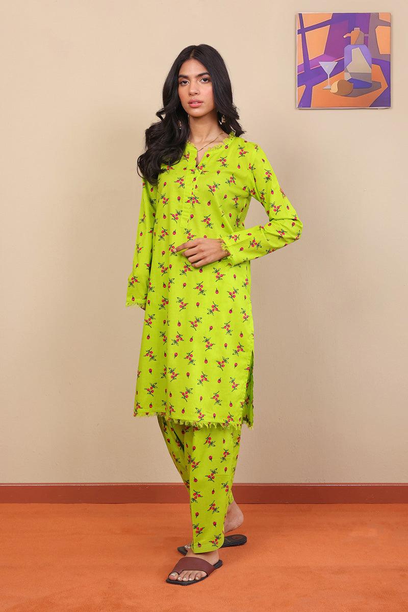 Generation - 2-Piece Marigold Set - Green - Voile