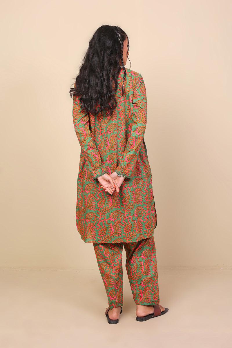 Generation - 2-Piece Sujani Set - Green - Voile