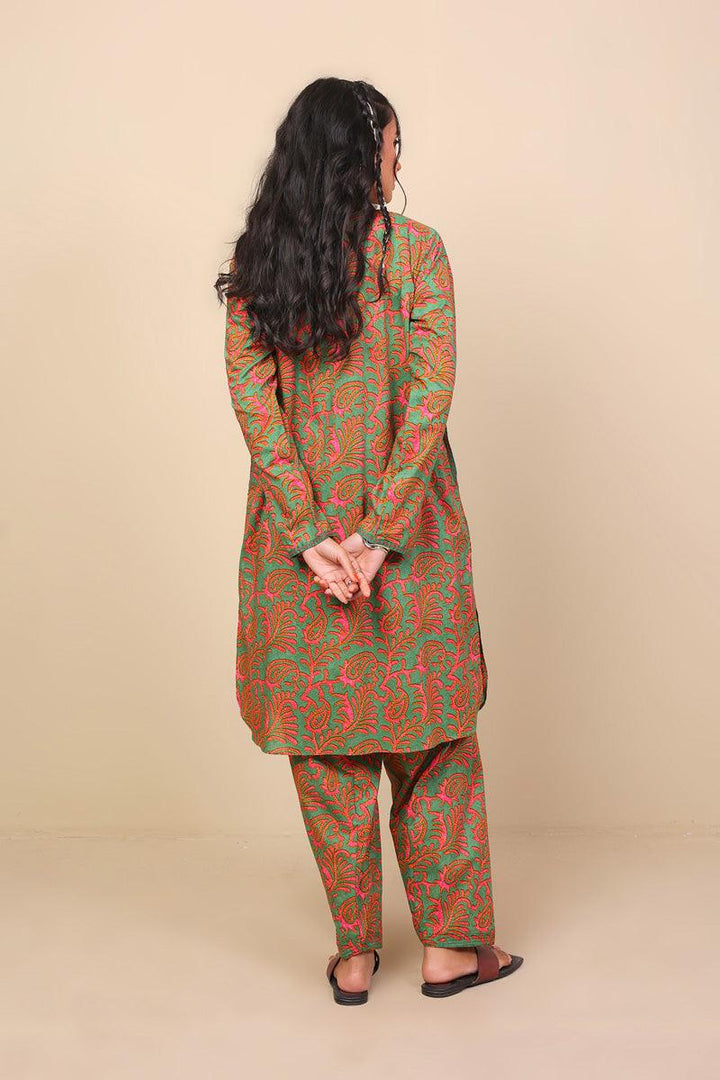 Generation - 2-Piece Sujani Set - Green - Voile