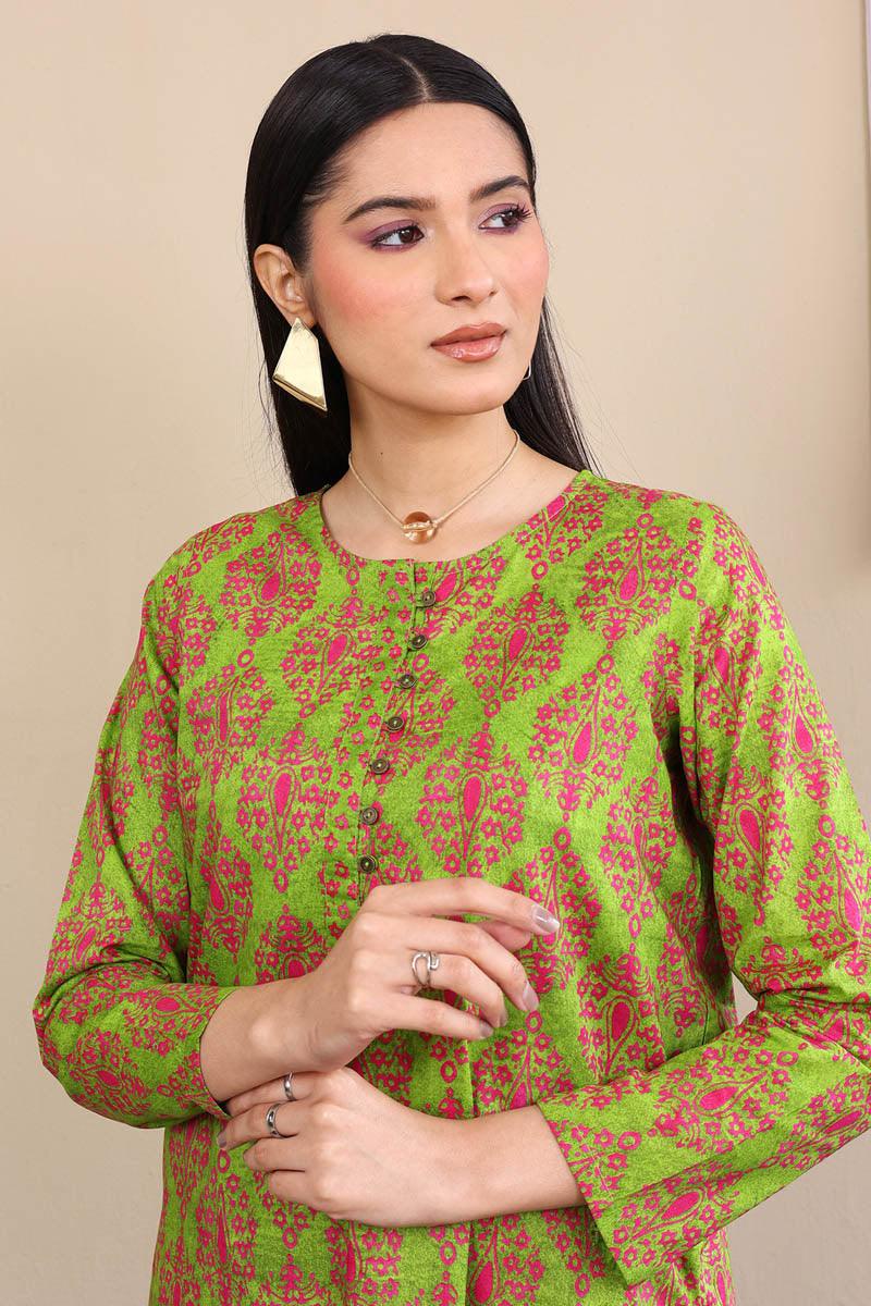 Generation - 2-Piece Thappa Gharara Set - Green - Voile