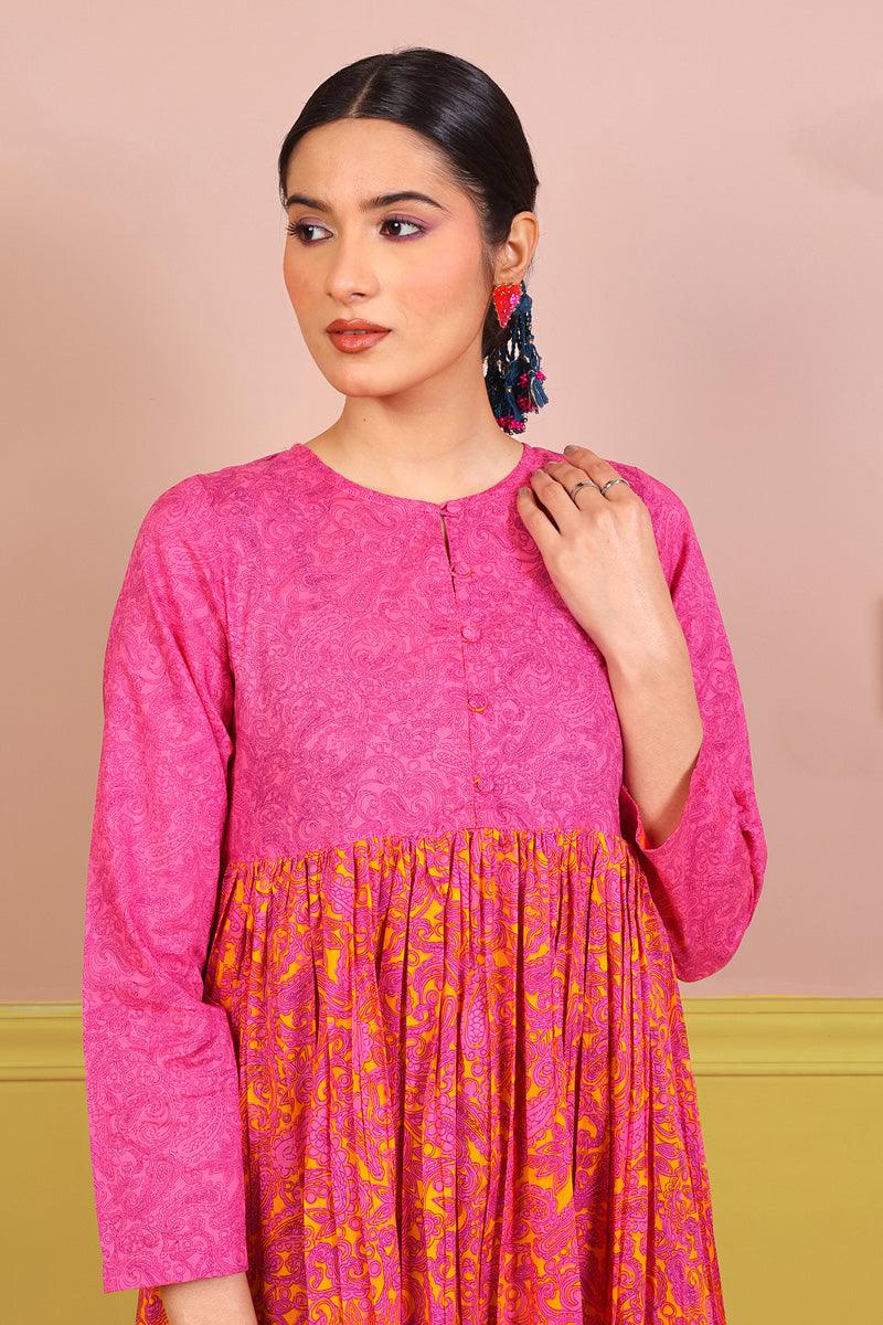 Generation - Keral Dress - Mango Yellow - Voile
