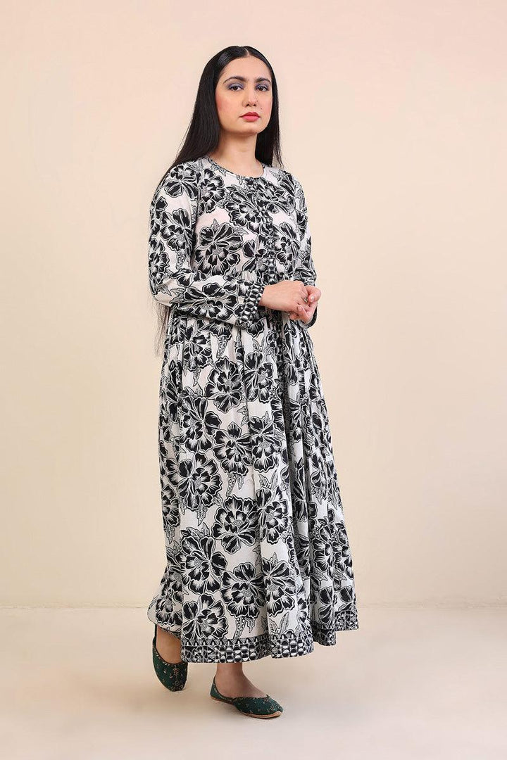 Generation - Linocut Dress - 1 Piece - Black - Lawn