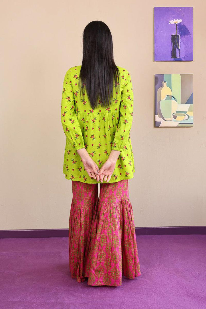 Generation - Marigold Kurta - Green - Voile