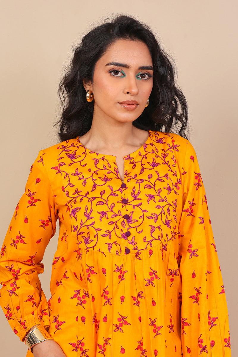 Generation - Marigold Kurta - Orange - Voile