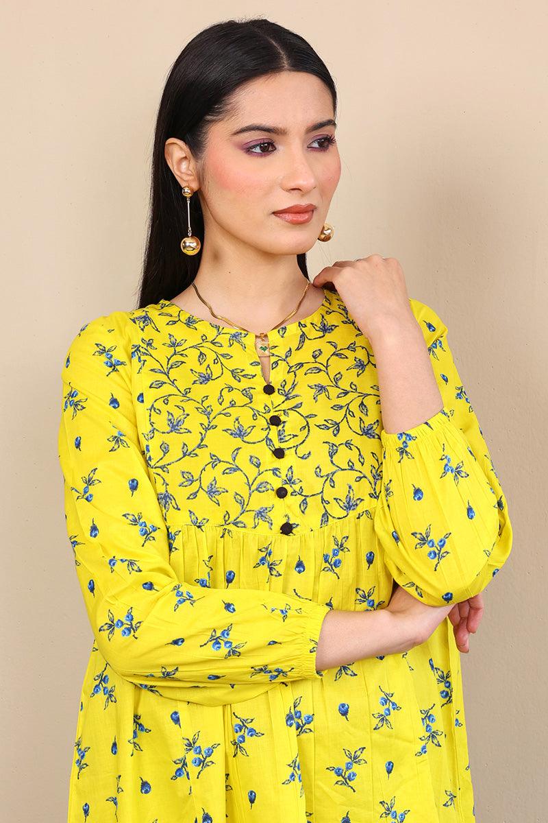 Generation - Marigold Kurta - Yellow - Voile