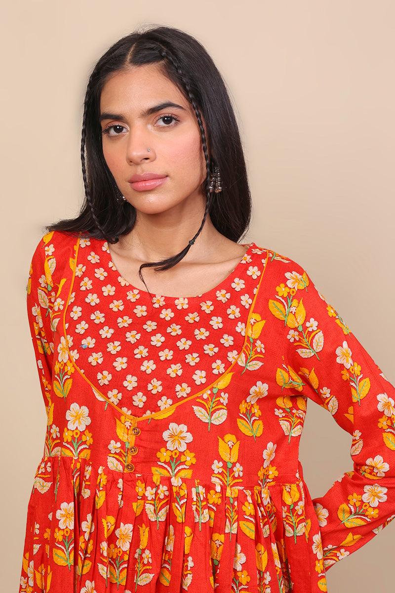 Generation - Moravian Dress - Red - Voile
