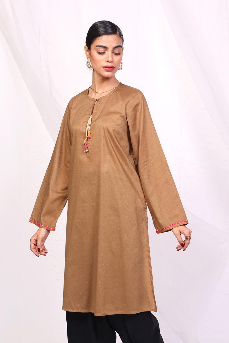 Generation - Punk Speckled Kurta - Brown - 1 Piece