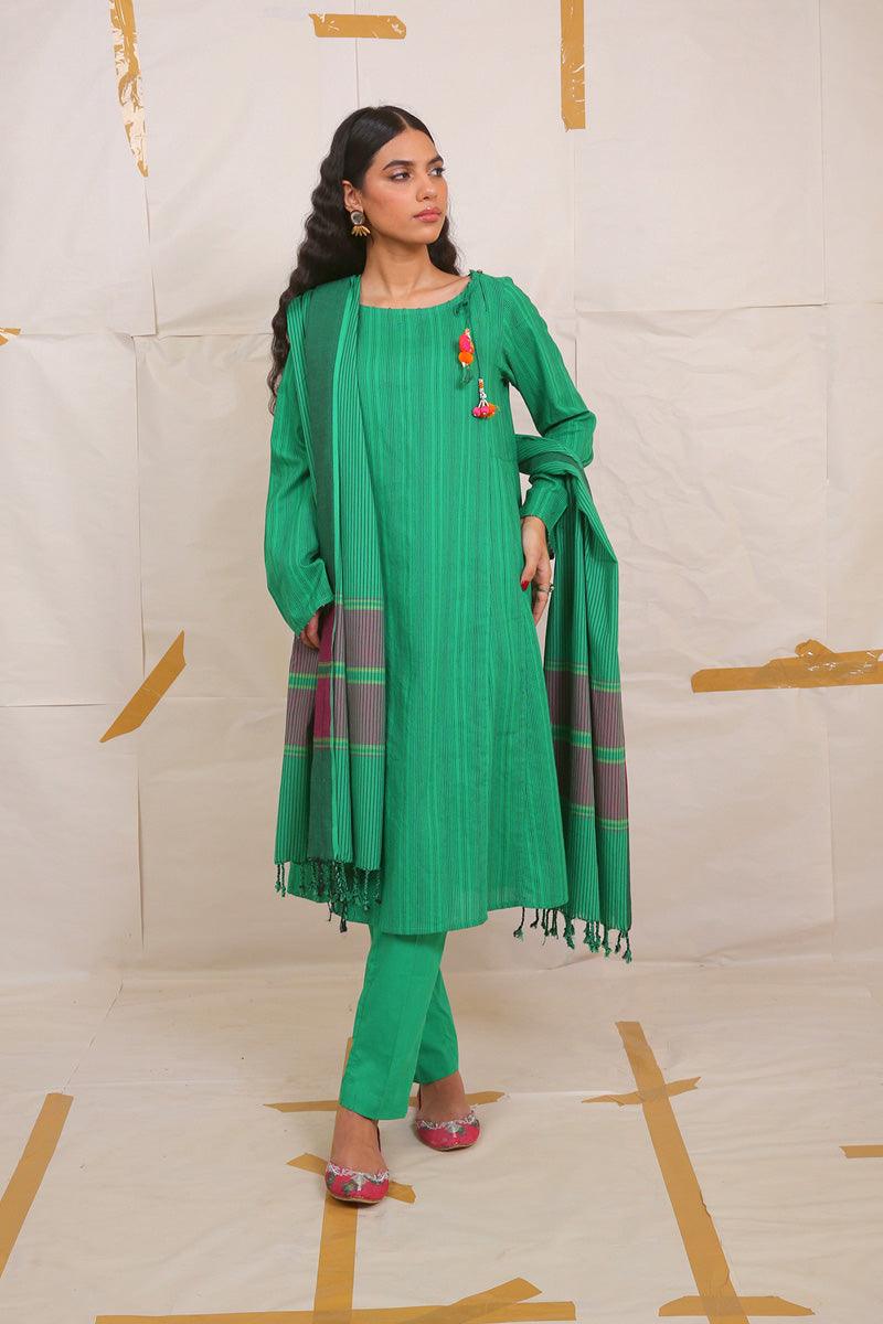 Generation - Suit Balochi Kaleidscope Collection - Green